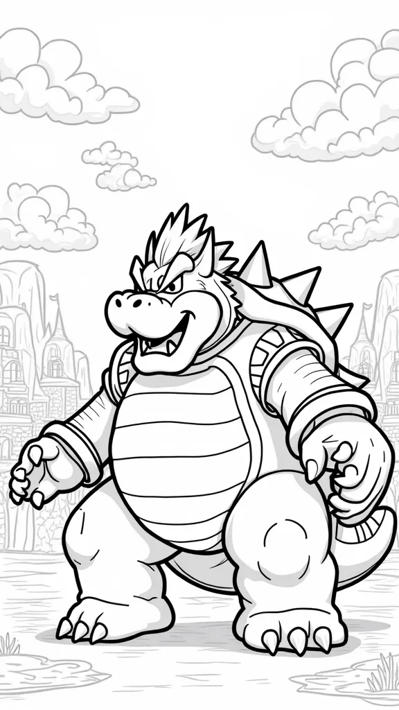 Bowser de página para colorear